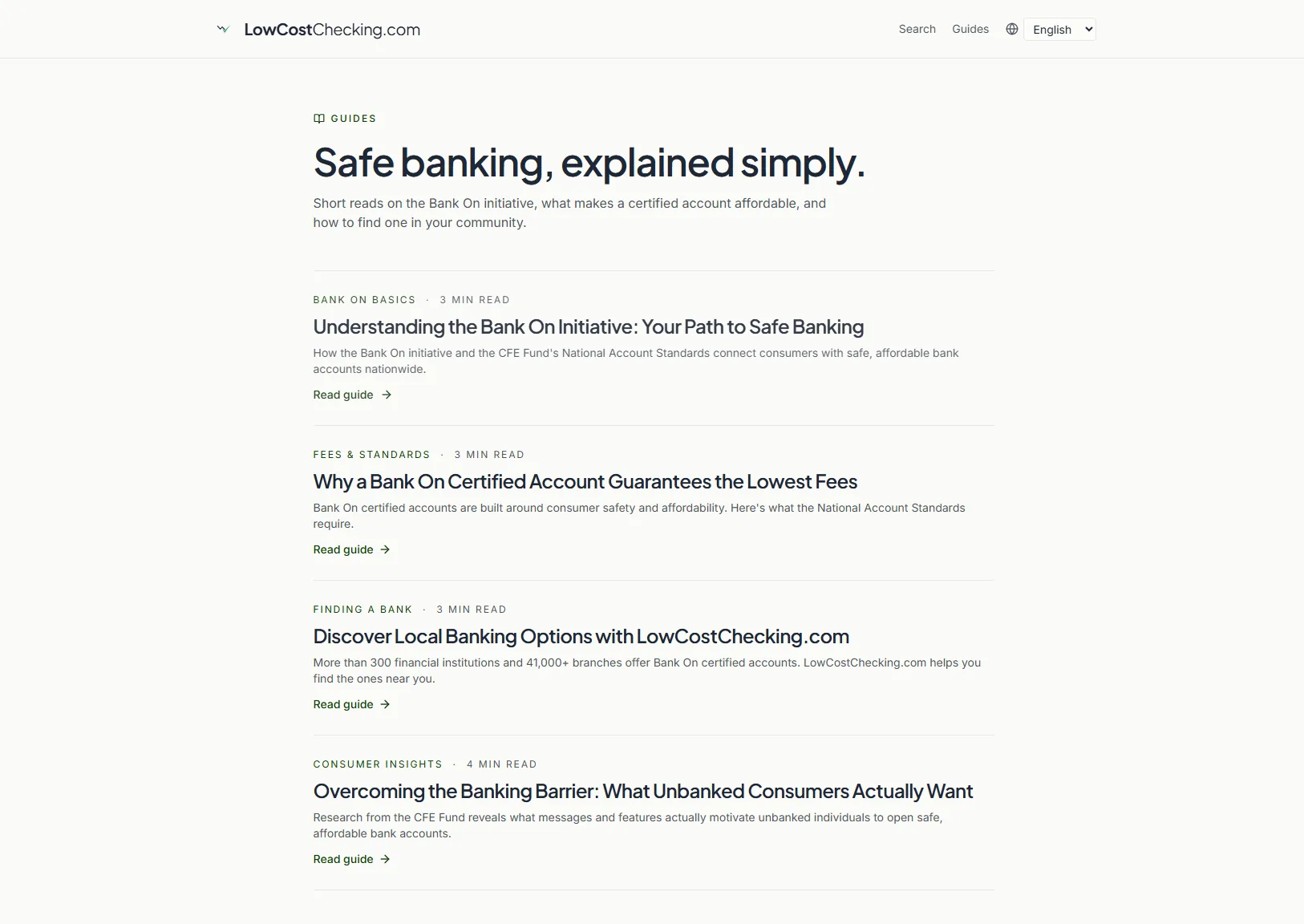 Guides index: short explainers on fee standards, certification, and how to find a qualifying account locally.